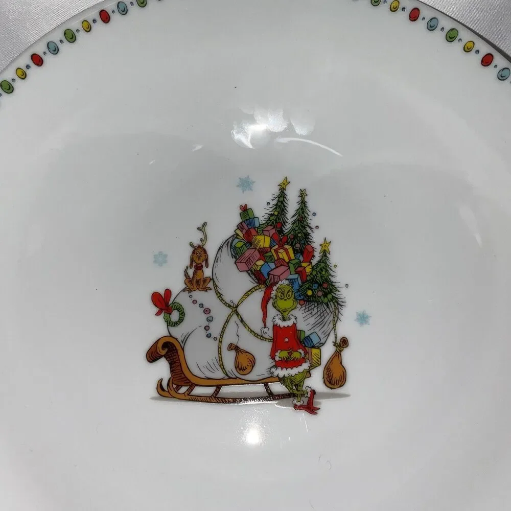 NEW HOW THE GRINCH STOLE CHRISTMAS DR SEUSS 9” SERVING BOWL WINTER HOLIDAY